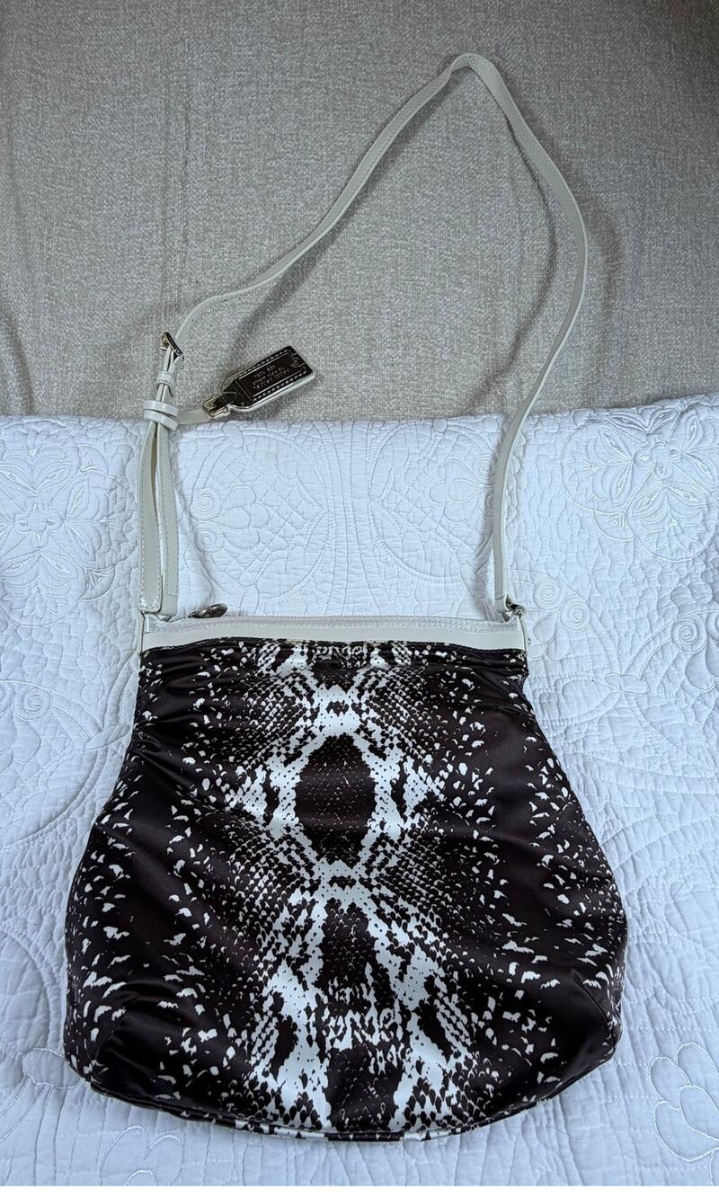 Henri Bendel Women's Brown NWOT Python Print Crossbody Purse Designer Handbag